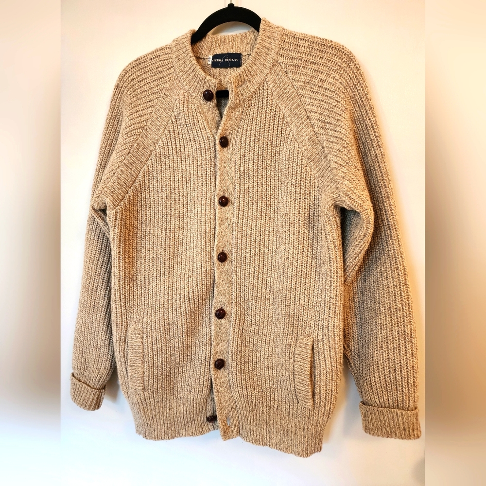 Vintage Sierra Designs - Wool - Tortoise Shell Cardigan Sweater
